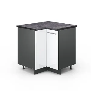 Hoekkast wit hoogglans 80.5x60x82 fame-line Hoekkast wit hoogglans 80.5x60x82 fame-line