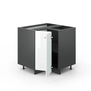 Hoekkast wit hoogglans 80.5x60x82 fame-line Hoekkast wit hoogglans 80.5x60x82 fame-line