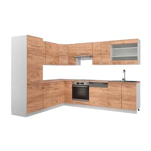 Hoekkeuken eik goud/wit 287x60x81.6 fame-line Hoekkeuken eik goud/wit 287x60x81.6 fame-line