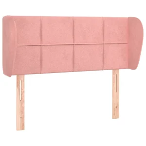 Hoofdbord met randen 83x23x78/88 cm fluweel roze Hoofdbord met randen 83x23x78/88 cm fluweel roze