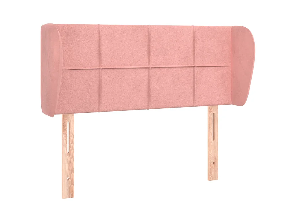Hoofdbord met randen 83x23x78/88 cm fluweel roze