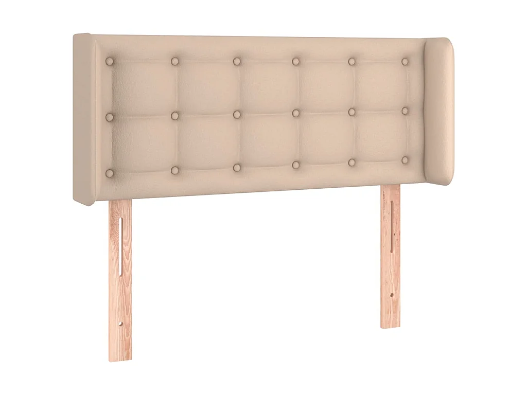 Hoofdbord met randen 103x16x78/88 cm kunstleer cappuccinokleur