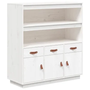 Hoge kast 100x40x108,5 cm massief grenenhout wit Hoge kast 100x40x108,5 cm massief grenenhout wit