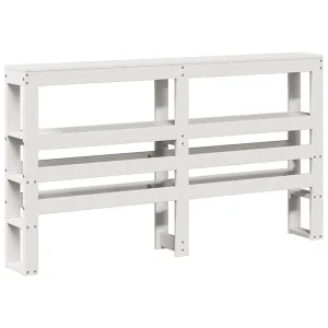 Hoofdbord met schappen 160 cm massief grenenhout wit Hoofdbord met schappen 160 cm massief grenenhout wit