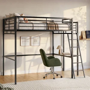 Hoogslaper CASUAL II – bed 140 x 190 cm – bureau – Antraciet Hoogslaper CASUAL II – bed 140 x 190 cm – bureau – Antraciet