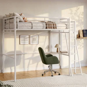 Hoogslaper CASUAL II – 140 x 190 cm – Met bureau – Wit – Koop nu eenvoudig online Hoogslaper CASUAL II – 140 x 190 cm – Met bureau – Wit – Koop nu eenvoudig online