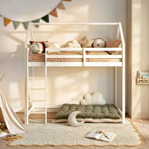 Hoogslaper 90 x 190 cm – Massief grenen – Wit – TARZIA – Koop nu eenvoudig online Hoogslaper 90 x 190 cm – Massief grenen – Wit – TARZIA – Koop nu eenvoudig online