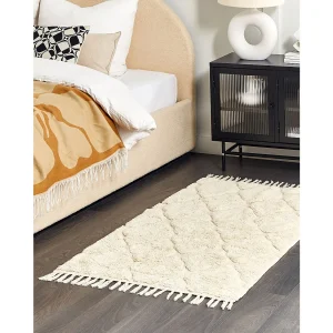 Vloerkleed katoen beige 80 x 150 cm SILCHAR Vloerkleed katoen beige 80 x 150 cm SILCHAR