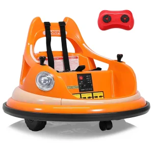 HOMEMIYN 12V bumperauto, 2 snelheden ✓ASTM. Afstandsbediening, Bluetooth+LED, 360° draai, vijfpuntsgordel. Voor 1.5-5 jaar. Blauw.