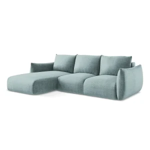 Hoekslaapbank links van jeans textuurstof – SAVONA Hoekslaapbank links van jeans textuurstof – SAVONA