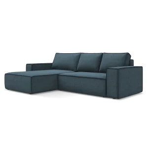 Hoekslaapbank links van jeans textuurstof – LIVORNO Hoekslaapbank links van jeans textuurstof – LIVORNO