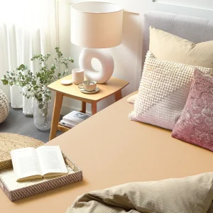 Hoeslaken JANBU Katoen 90 x 200 cm Zandbeige Hoeslaken JANBU Katoen 90 x 200 cm Zandbeige