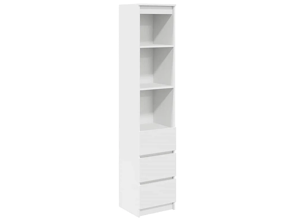 Hoge kast 37,5x35x180 cm spaanplaat wit