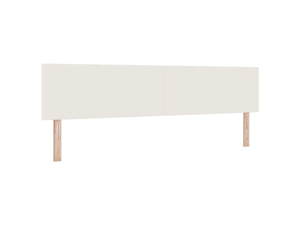 Hoofdbord Crème 200 cm Katoen Stof