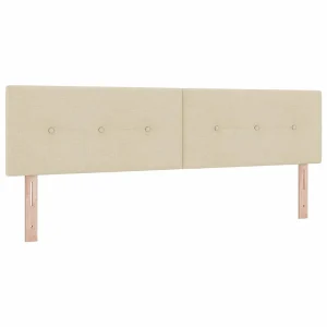 in hoogte verstelbaar hoofdbord Crème 180 cm Stof