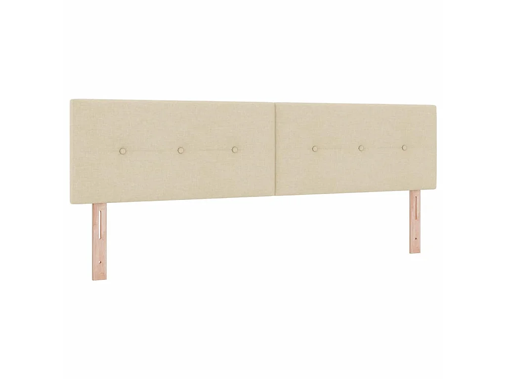 in hoogte verstelbaar hoofdbord Crème 180 cm Stof