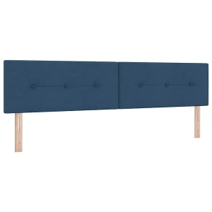 in hoogte verstelbaar hoofdbord Blauw 200 cm Stof