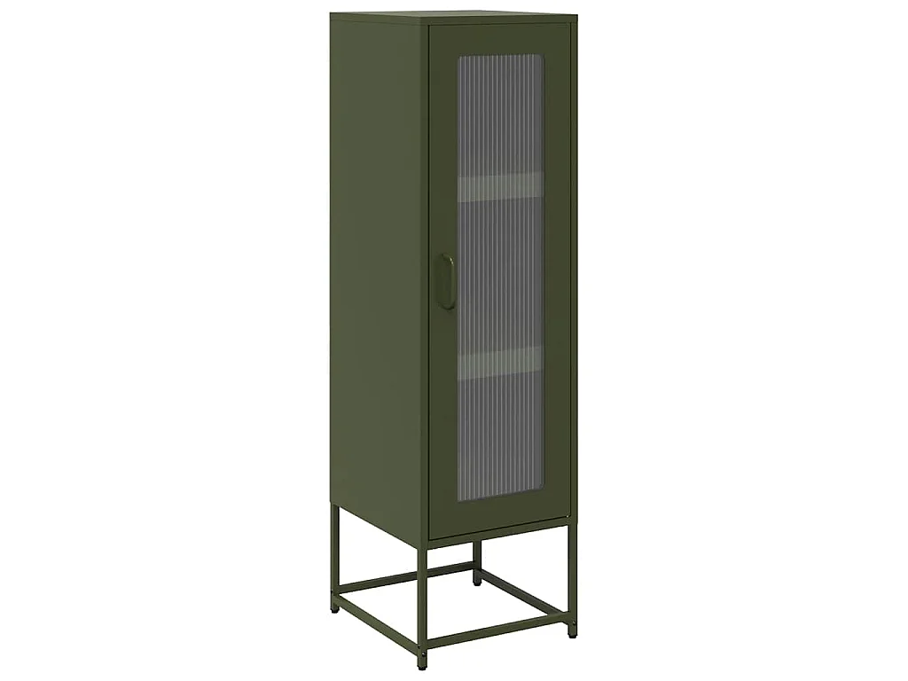 Hoge kast 36x39x123 cm koudgewalst staal olijfgroen