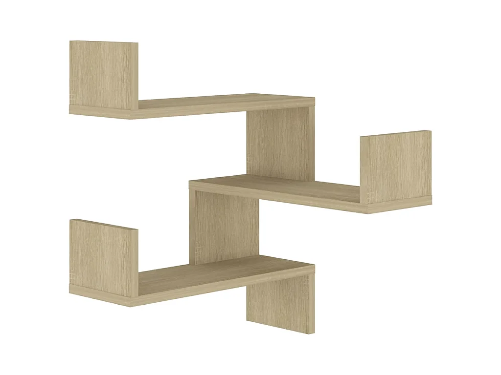 Hoekwandschap 40x40x50 cm bewerkt hout sonoma eikenkleurig