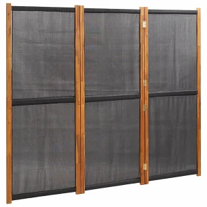 Kamerscherm met 3 panelen 210×180 cm zwart Kamerscherm met 3 panelen 210×180 cm zwart