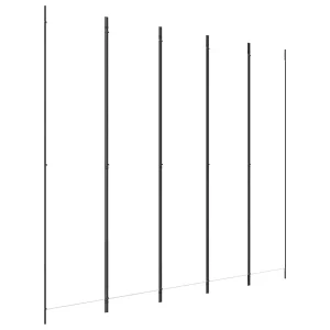 Kamerscherm met 5 panelen 250×220 cm stof wit Kamerscherm met 5 panelen 250×220 cm stof wit
