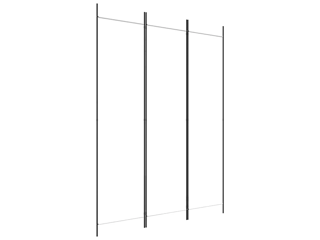Kamerscherm met 3 panelen 150x200 cm stof wit