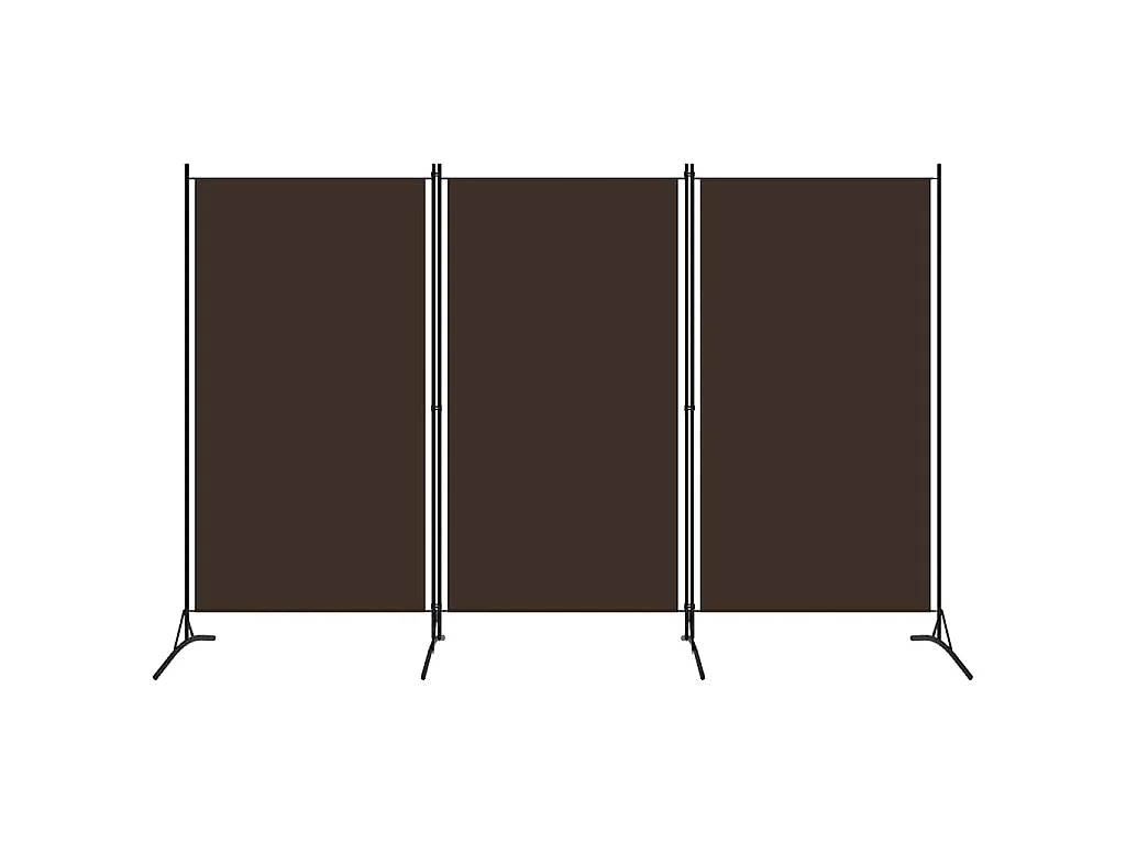 Kamerscherm met 3 panelen 260x180 cm bruin