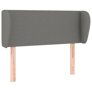 Hoofdbord met randen 83x23x78/88 cm stof donkergrijs Hoofdbord met randen 83x23x78/88 cm stof donkergrijs