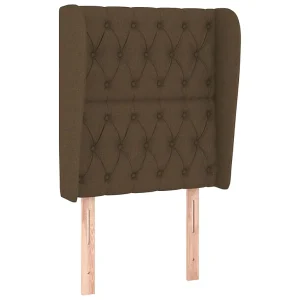 Hoofdbord met randen 83x23x118/128 cm stof donkerbruin Hoofdbord met randen 83x23x118/128 cm stof donkerbruin