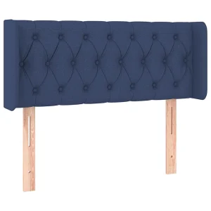 Hoofdbord met randen 93x16x78/88 cm stof blauw Hoofdbord met randen 93x16x78/88 cm stof blauw