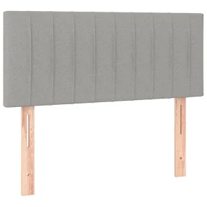 Hoofdbord 100 x 5 x 78/88 cm stof lichtgrijs