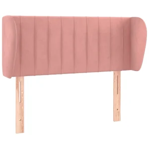 Hoofdbord met randen 103x23x78/88 cm fluweel roze Hoofdbord met randen 103x23x78/88 cm fluweel roze