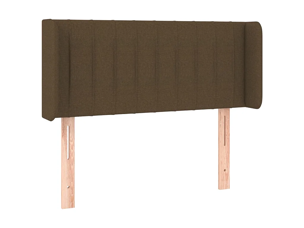 Hoofdbord met randen 93x16x78/88 cm stof donkerbruin