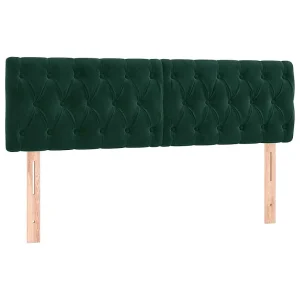 Hoofdborden 144x7x78/88 cm fluweel donkergroen Hoofdborden 144x7x78/88 cm fluweel donkergroen