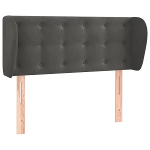 Hoofdbord met randen 83x23x78/88 cm fluweel donkergrijs Hoofdbord met randen 83x23x78/88 cm fluweel donkergrijs