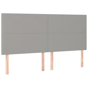 Hoofdbord lichtgrijs 180x5x118/128 cm stof Hoofdbord lichtgrijs 180x5x118/128 cm stof