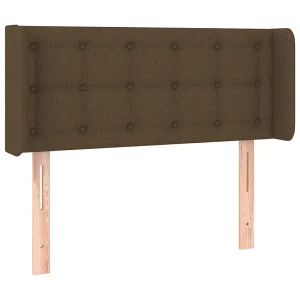 Hoofdbord met randen 103x16x78/88 cm stof donkerbruin Hoofdbord met randen 103x16x78/88 cm stof donkerbruin