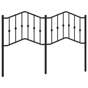 Vervangend hoofdbord 150 cm metaal zwart Vervangend hoofdbord 150 cm metaal zwart