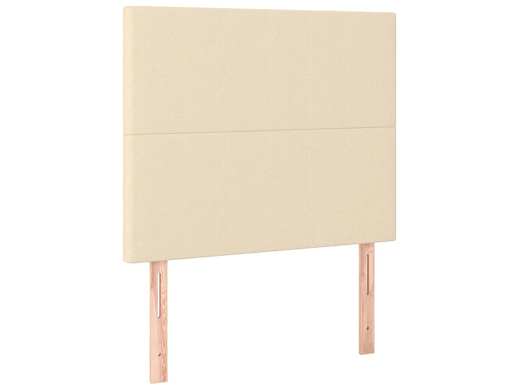 Hoofdbord crème 100x5x118/128 cm stof