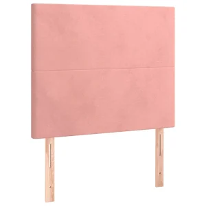 Hoofdbord roze 80x5x118/128 cm fluweel Hoofdbord roze 80x5x118/128 cm fluweel