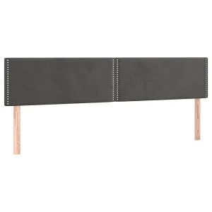 Hoofdborden 180x5x78/88 cm fluweel donkergrijs Hoofdborden 180x5x78/88 cm fluweel donkergrijs