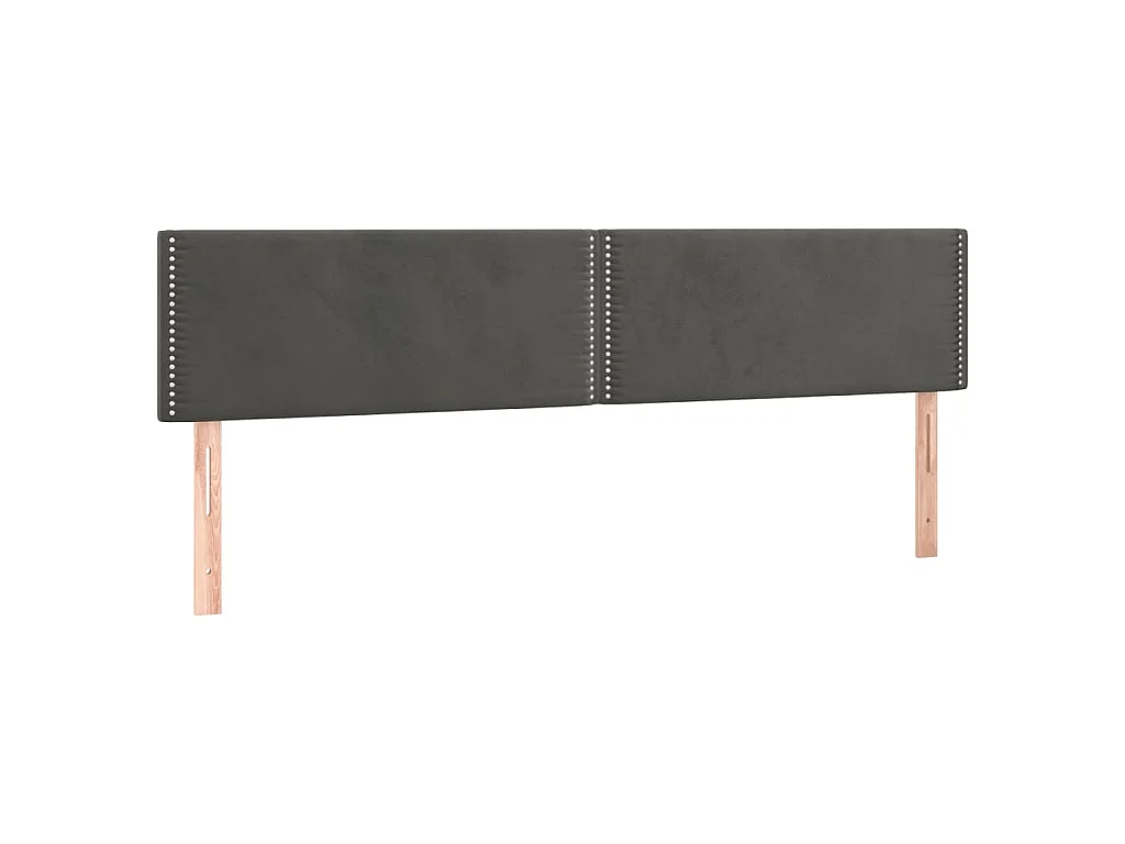 Hoofdborden 180x5x78/88 cm fluweel donkergrijs
