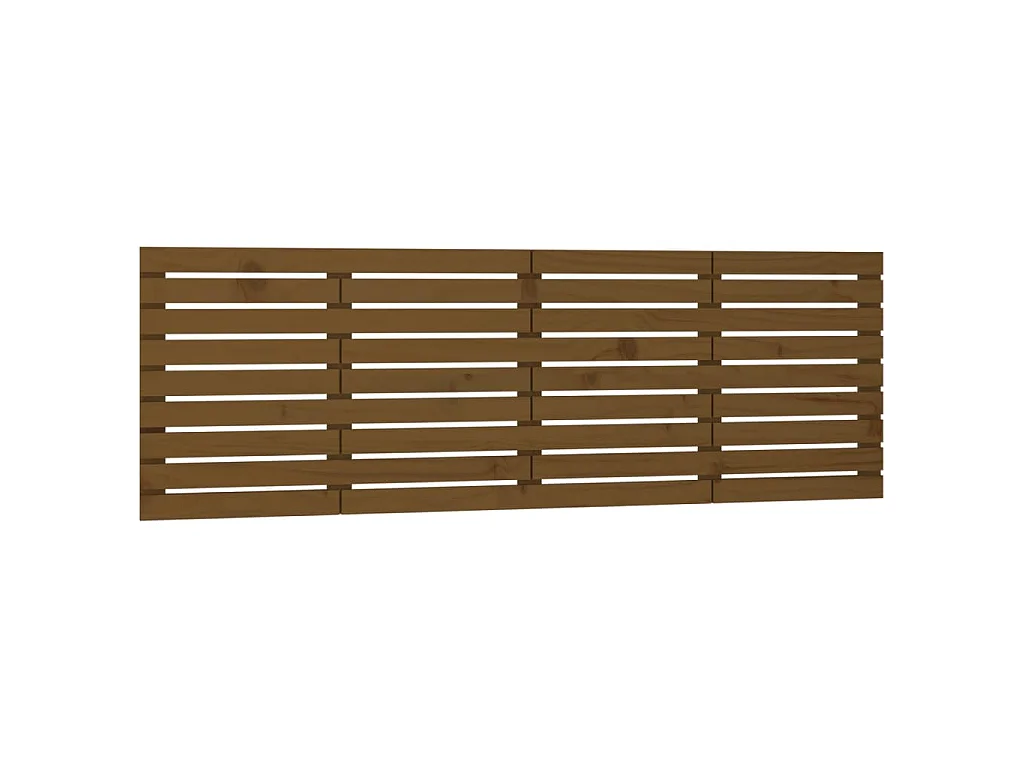 Hoofdbord wandmontage 166x3x63 cm grenenhout honingbruin
