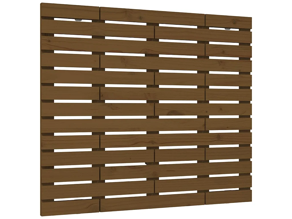 Hoofdbord wandmontage 81x3x91,5 cm grenenhout honingbruin