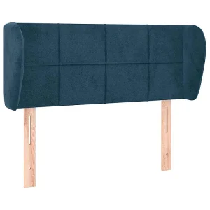 Hoofdbord met randen 83x23x78/88 cm fluweel donkerblauw Hoofdbord met randen 83x23x78/88 cm fluweel donkerblauw