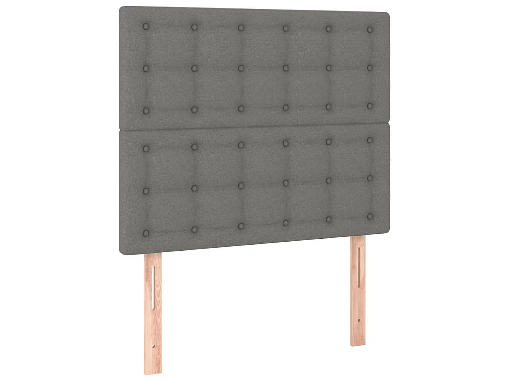 Hoofdbord donkergrijs 80x5x118/128 cm Stof