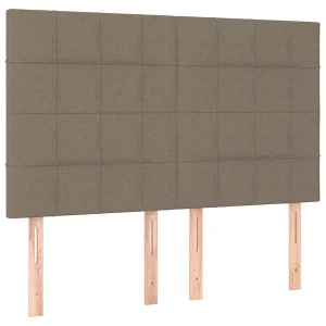 Hoofdbord taupe 144x5x118/128 cm Stof Hoofdbord taupe 144x5x118/128 cm Stof