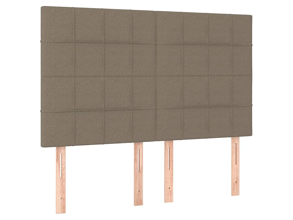 Hoofdbord taupe 144x5x118/128 cm Stof