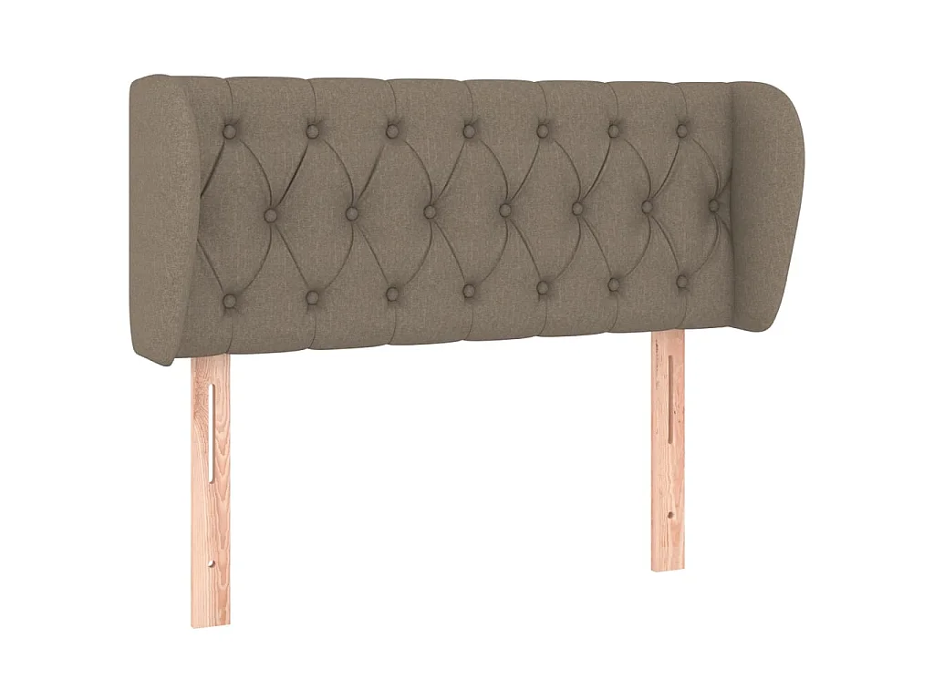 Hoofdbord met randen 103x23x78/88 cm stof taupe