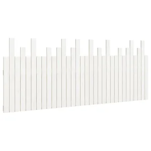 Hoofdbord wandmontage 204x3x80 cm massief grenenhout wit Hoofdbord wandmontage 204x3x80 cm massief grenenhout wit